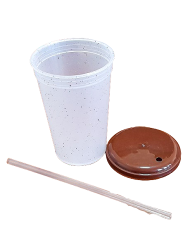 VASO GLITTER MARRON X500ML...