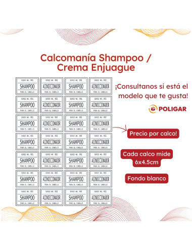 CALCOMANIA RIGA SHAMPOO...