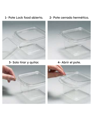 POTE CUADRADO LOCK FOOD 390...