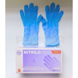 GUANTE NITRILO CELESTE X...