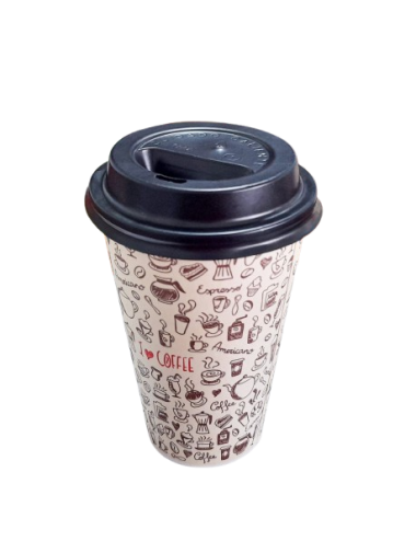 TAPA VASOS PAPEL 12 OZ CAFE...