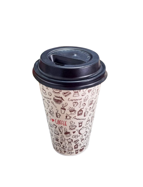 TAPA VASOS PAPEL 12 OZ CAFE...
