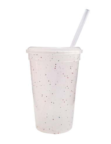 VASO GLITTER TRANSLUCIDO X...