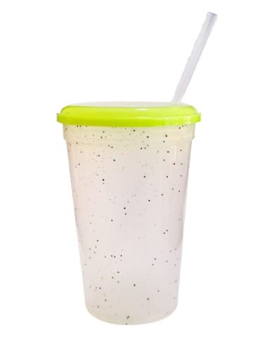 VASO GLITTER AMARILLO...