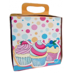 CAJA P/ 1 CUPCAKE DOTS...