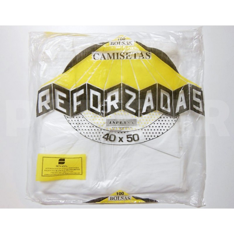 CAMISETAS 40 X 50 X 100 U REFORZADAS N/LINEA      