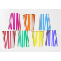 VASOS DE PAPEL 240 CC RAYAS...