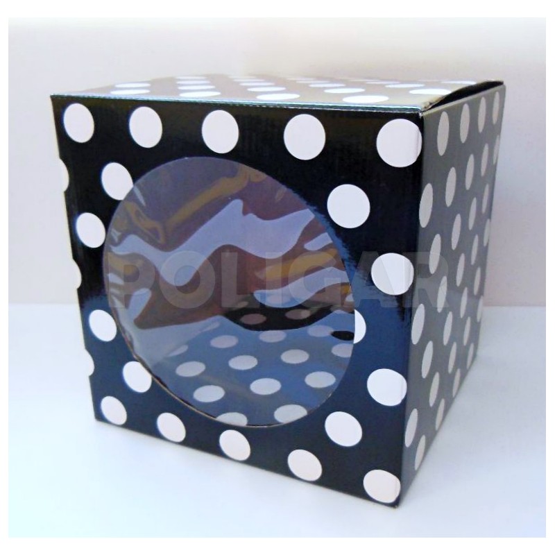 CAJA CUBO C/VENTANA 20 X 20 X 20 NEGRA            
