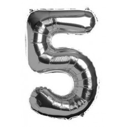 GLOBO METALIZADO PLATA 14"...