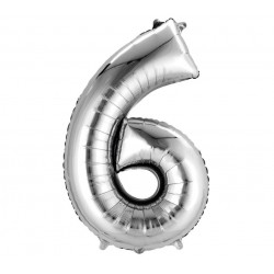 GLOBO METALIZADO PLATA 14"...
