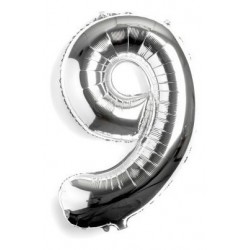 GLOBO METALIZADO PLATA 34"...