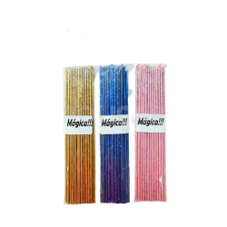 VELA MAGICA DORADA 15 CM...