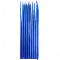 VELA PERLADA 15 CM AZUL...