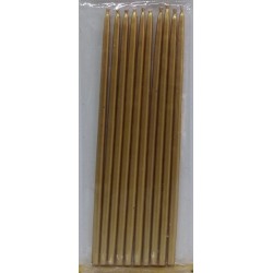 VELA PERLADA 15 CM DORADA...