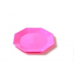 PLATO OCTOGONAL 17CM ROSA...