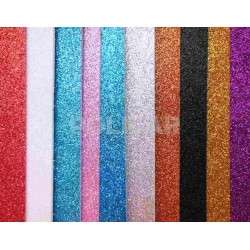 GOMA EVA GLITTER A4 C/ADHESIVO X 10 UNI ROJA      
