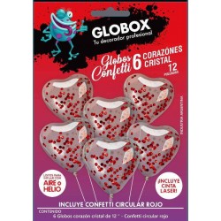 GLOBOS SET CORAZON CRISTAL...