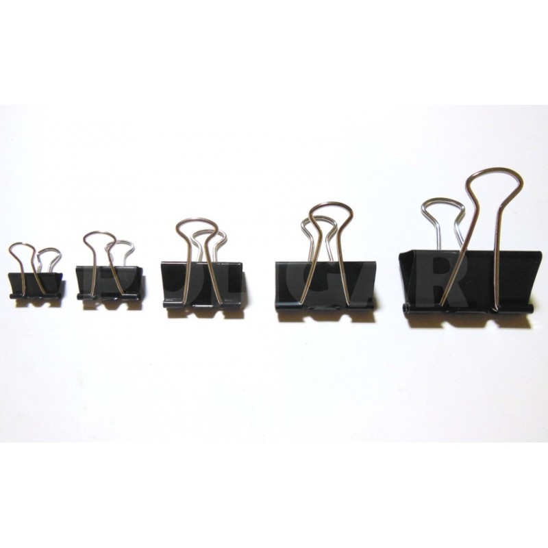 APRIETA CLIP DOBLE NEGRO BINDER 51 MM X 12 UNIDA  