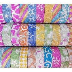 CINTA C/GLITTER IMPRESA x 3...