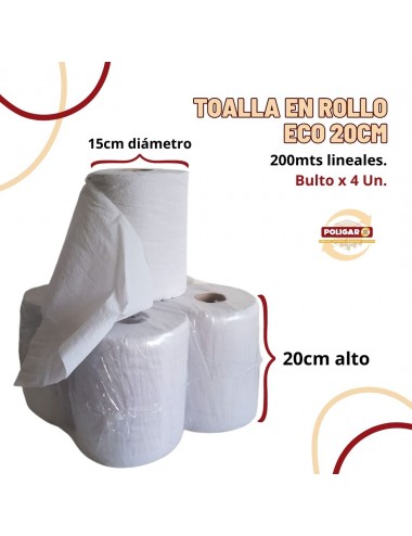 TOALLA EN ROLLO ECO 20CM X...